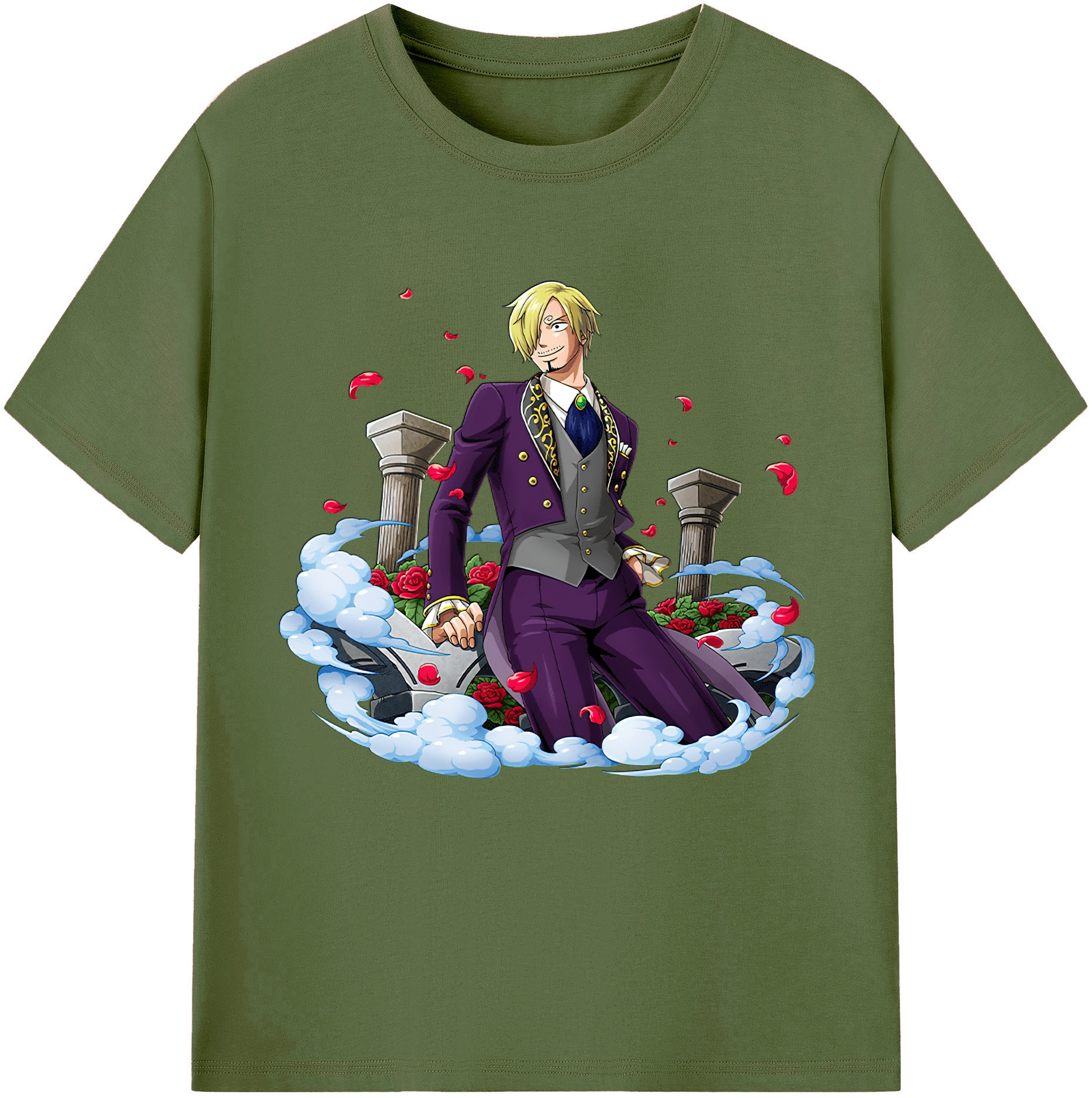 ワンピース サンジ ONE PIECE Sanji 綿100％半袖Tシャツ（フロントプリント）